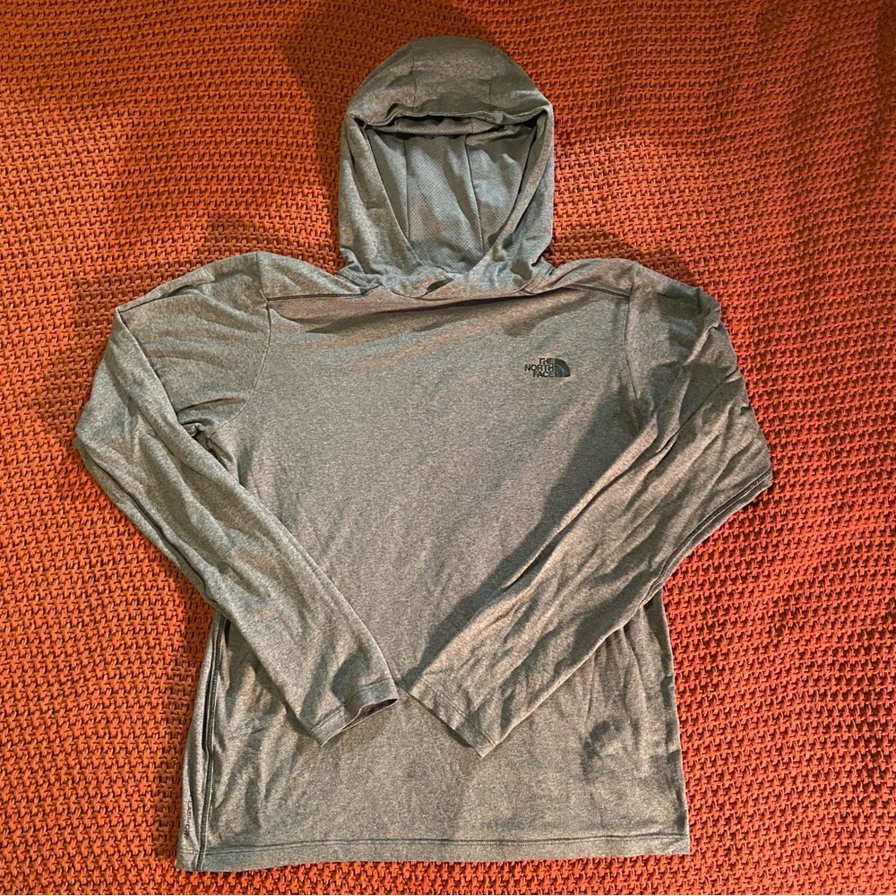 Mens The North Face Flashdry Hoodie Gray
